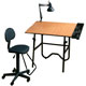 Alvin Creative Center Drafting Station Woodgrain/Black (CC2005EBWR)