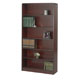 Safco Mahogany Veneer 6 Shelf Bookcase 72