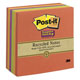 3M 3x3 Recycled Post-It Notes 65 Sheets Per Pad 6/pk Asst Colors