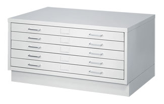 Safco Facil 5 Drawer Flat File 30 x 42 in Light Gray (4972LG)