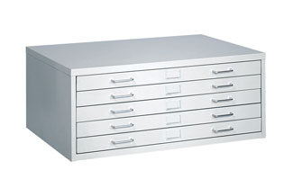 Safco Facil 5 Drawer Flat File 24 x 36 in Light Gray (4969LG)