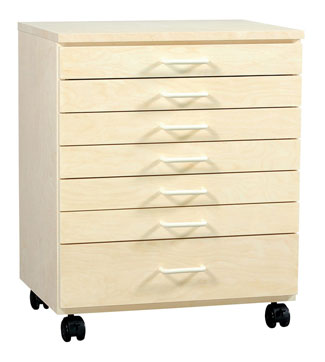 Click here to view larger image SMI 7 Drawer Unfinished Birch Media Storage Cabinet 13