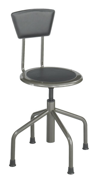 Safco Diesel Low Base Industrial Stool w/Back (6668)