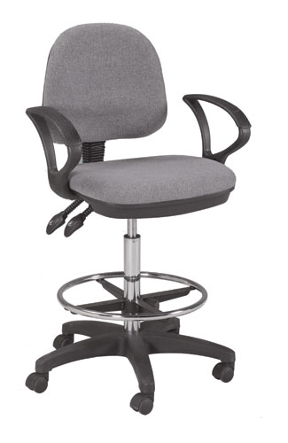 Martin Vesuvio Drafting Height Chair Gray w/Footring (91-8006113)
