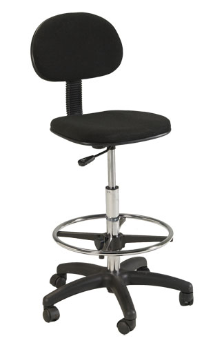 Martin Stiletto Drafting Height Chair Black w/Footring (91-1106115)