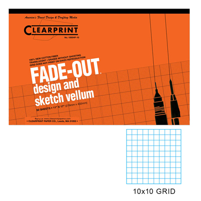 Clearprint Fade-Out Grid Tablets 10x10 11'x17