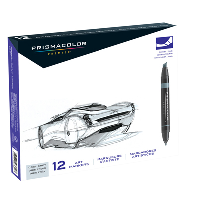 Prismacolor Premier Art Markers Cool Gray 12 Marker Set (BP12P)