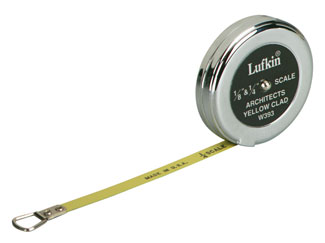 Lufkin Architect's Yellow Clad Pocket Scale 1/4