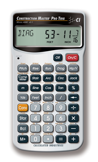 Calculated Industries Construction Master Pro Trig Calculator (4080)