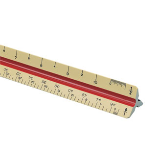 Alvin Architects & Engineers Mechanical 30cm Plastic Triangular Drafting Scale (270PX)