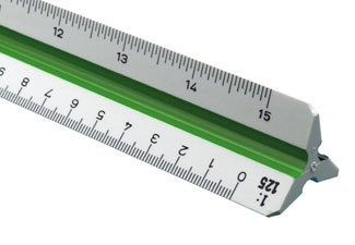 Alvin Architects & Engineers Metric 30cm Plastic Triangular Drafting Scale (740PM)