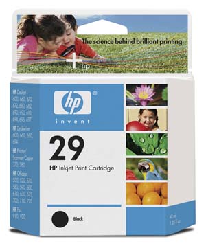 HP 29 Black Ink Cartridge 40ml (51629A)