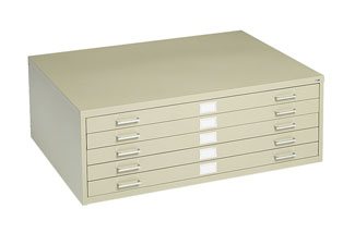 Safco 5 Drawer Flat File 24 x 36 in Tropic Sand (4994TSR)