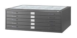 Safco 5 Drawer Flat File 36 x 48 in Black (4998BLR)