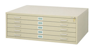 Safco 5 Drawer Flat File 36 x 48 in Tropic Sand (4998TSR)