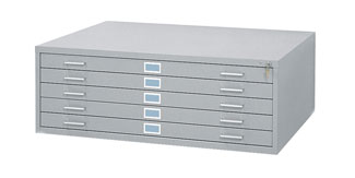 Safco 5 Drawer Flat File 36 x 48 in Gray (4998GRR)