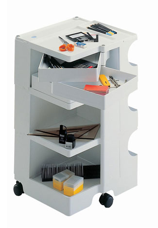 Alvin Mobile Taboret White (TAB77-WH)