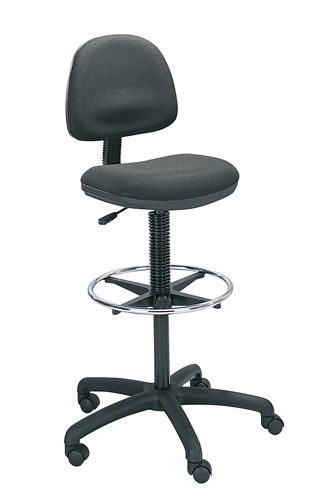 Safco Precision Drafting Chair Black w/Footring (3401BL)