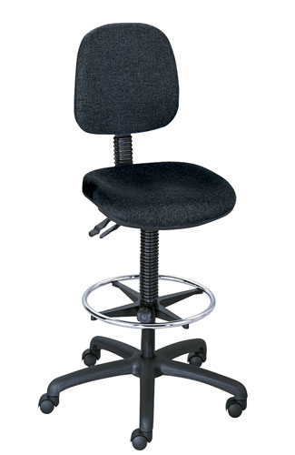 Safco Highland Drafting Chair Black W/Footring (3440BL)