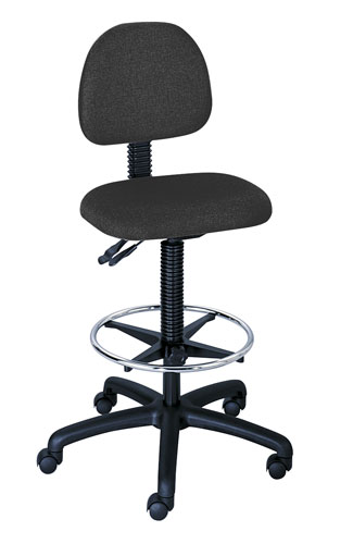 Safco Trenton Drafting Chair Black w/Footring (3420BL)
