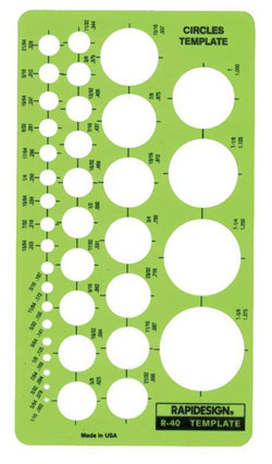 Rapidesign Circles Template 8x4 (R40)