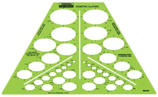 Isometric Ellipse Template (R123)