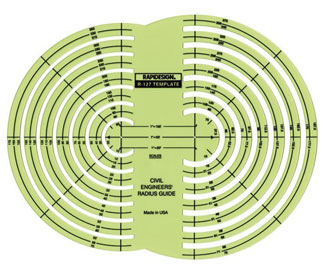 Civil Engineers Radius Template (R127)