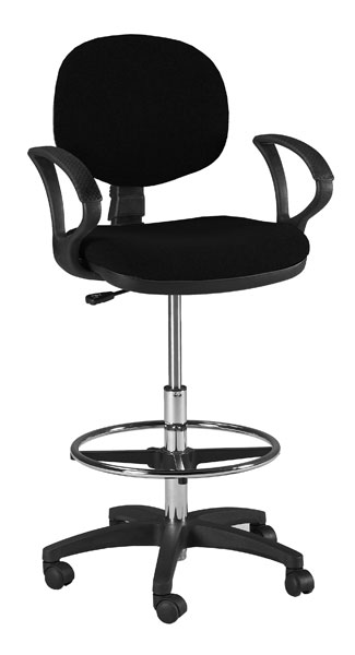 Martin Stanford Drafting Chair Black w/Footring (91-1006115)