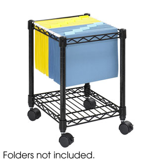 Click here to view larger image Safco Compact Mobile File Cart Black (5277BL)