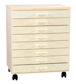 Click here to view larger image SMI 8 Drawer Unfinished Birch Media Storage Cabinet 13
