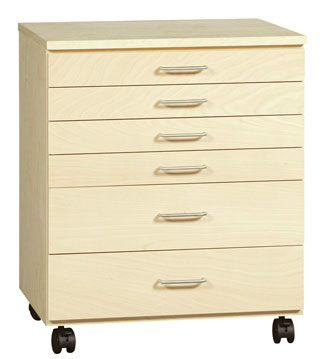 Click here to view larger image SMI 6 Drawer Unfinished Birch Media Storage Cabinet 13