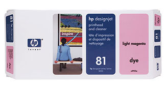 HP 81 Light Magenta Dye Printhead & Cleaner (C4955A)