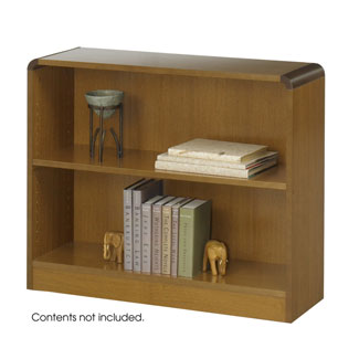 Click here to view larger image Safco Oak Veneer 2 Shelf Bookcase 30