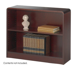 Click here to view larger image Safco Mahogany Veneer 2 Shelf Bookcase 30