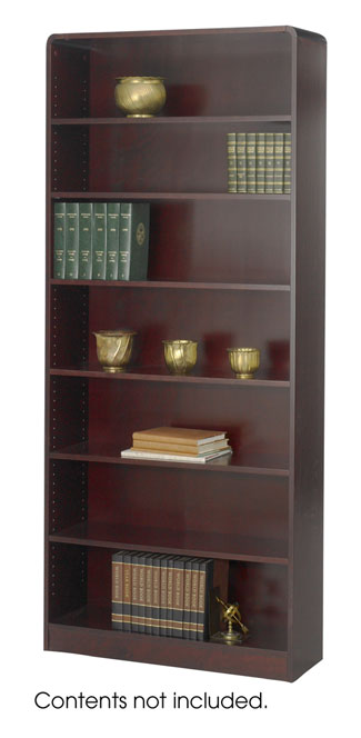 Click here to view larger image Safco Mahogany Veneer 7 Shelf Bookcase 84