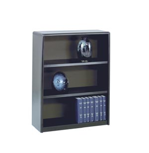 Safco Value Mate 3-Shelf Steel Bookcase Black (7171BL)