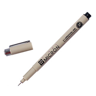 Sakura Pigma Micron Fine Point Pens .25mm Black 12/Pack (XSDK01)