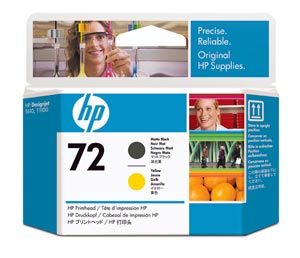 HP 72 Matte Black, Yellow Printhead (C9384A)