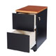 Spectrum Hi-Tech 2 Drawer Mobile File Cherry/Black (80150-CHB)