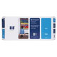HP 81 Cyan Dye Printhead & Cleaner (C4951A)