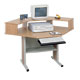 Spectrum Hi-Tech Corner Workstation Oak/Putty (80000-KP)