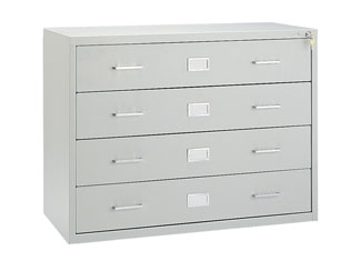 Safco Computer Disk/Data Cabinet 4 Drawer Light Gray (4930LG)