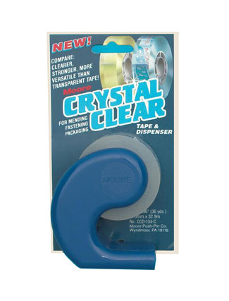 Moore Crystal Clear Tape w/Dispenser (CCD-134-C)