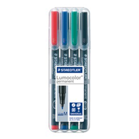 Staedtler Lumocolor Markers Medium 4 Color Set (317 WP4)