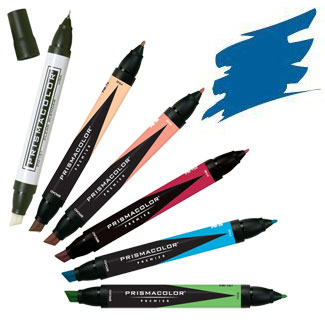 Prismacolor Premier Chisel/Fine Tip Art Marker Violet Blue PM 42 (3480)