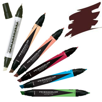 Prismacolor Premier Chisel/Fine Tip Art Marker Dark Umber PM 61 (3494)