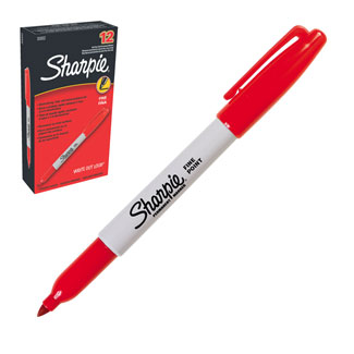 Sanford Sharpie Fine Point Red 12/Box (30002)