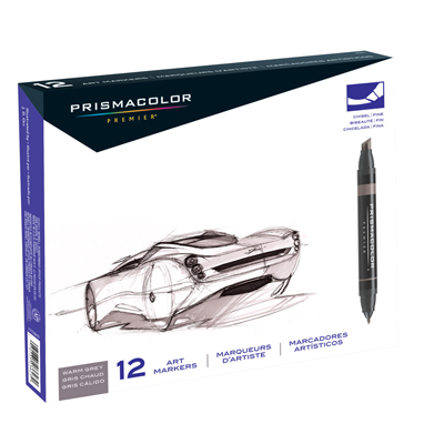 Prismacolor Premier Art Markers Warm Gray 12 Marker Set (BP12Q)
