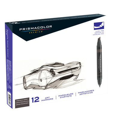 Prismacolor Premier Art Markers French Gray 12 Marker Set (03624)