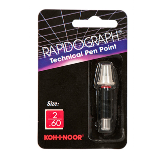 Koh-I-Noor Rapidograph Replacement Stainless Steel Point 2/.60mm